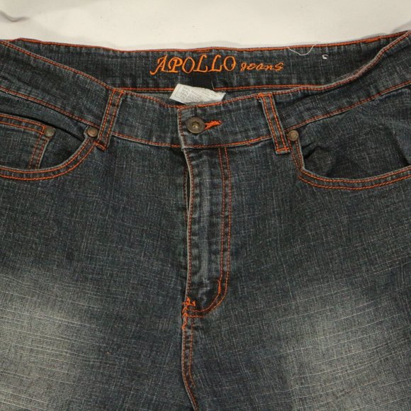 APOLLO JEANS Washed Denim Flared Bottom Jeans Sz 13/14 - Picture 8 of 16